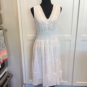 J Gee J. Gee White Sleeveless White Midi Size PL
